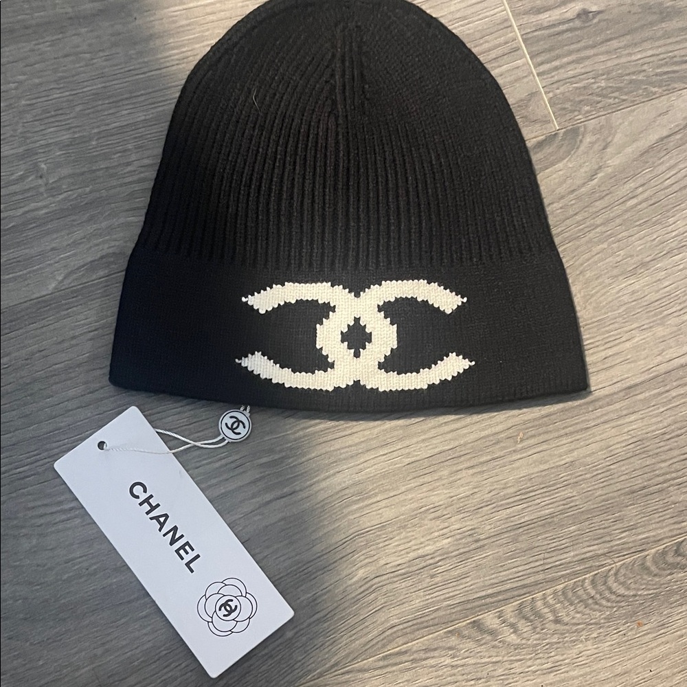 Black and White Knit Hat